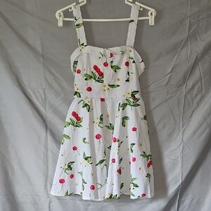 Vintage Style White Floral Sundress